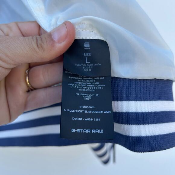 G-Star Raw Men’s Batt Tour Bomber Satin Dragon Navy Varsity Large GStar Shiny - Picture 9 of 12